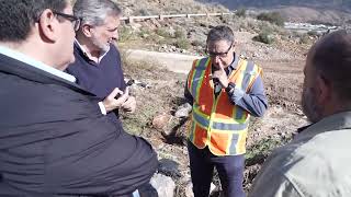 Diputación valora sobre el terreno con alcaldes del poniente los daños por las lluvias