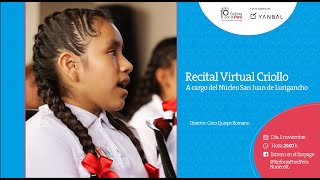 Recital Virtual Criollo del Núcleo San Juan de Lurigancho de Sinfonía por el Perú