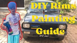 DIY Rims Painting Guide || How to paint car rims at home || CHOHAN MOTORS AND VLOG