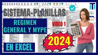 🅿️Sistema de planillas REGIMEN GENERAL y MYPE en EXCEL 2024 |  LLENADO DE BASE DE DATOS *VIDEO 1*