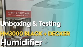 Unboxing & Testing HM3000 Black + Decker Humidifier #humidifer #unboxing #blackdecker #freshair