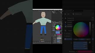 low poly office character blender I corporate officer modeling I material apply-mds design #shorts