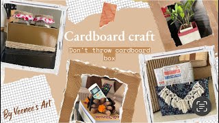 Diy Cardboard Craft||Don’t throw cardboard craft//Decor item from cardboard box