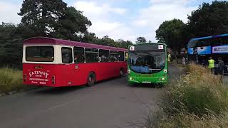 Morebus Volvo B7RLE Wright Eclipse Urban 2213 (HF54 HGD) leaving Bournemouth Bus Rally 2023