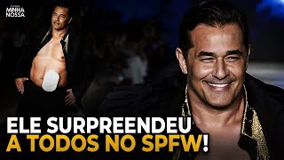 Luciano Szafir desfila com bolsa de COLOSTOMIA no SPFW!