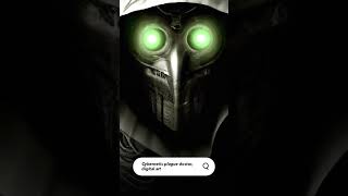 Asking AI to make digital art of futuristic cybernetic plague doctor. #ai #art #short