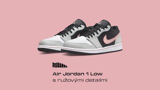 Ružové detaily sa dostávajú na sivo-bielu colorway Air Jordan 1 Low #podrazkanews