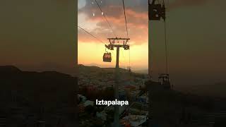 Cablebus Iztapalapa y su atardecer