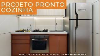 Cozinha pequena integrada com área de serviço│ Milla │123C