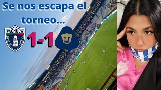 PACHUCA VS PUMAS 1-1 | REACCIONES| ESTADIO HIDALGO