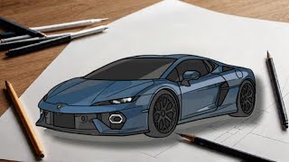 "Step-by-Step Guide: Drawing a Lamborghini TEMERARIO"