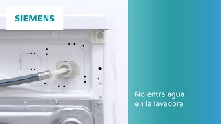 ¿No entra agua en la lavadora? Posibles soluciones | SIEMENS