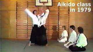 Aikido class 1979 in Brandbergen, Sweden, with Stefan Stenudd at age 25