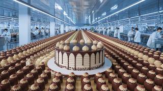 How to Make Cakes in a Korean Factory | Production Line