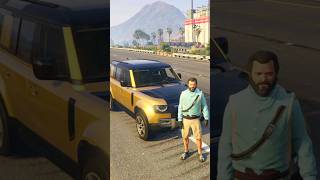 GTA 5 Stealing Gold luxury Supercar From Running Train #shorts #gta5  #defender