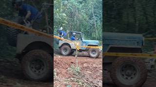 Jeep Runaway up hill Offroading.