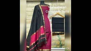 Premium Collection | Maheshwari Cottonsilk Dress Materials@stunningwear7951