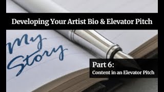 Content in an Elevator Pitch (for Artists)