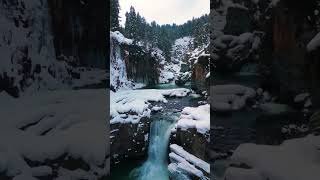 The beautiful view from the Aharbal Waterfall in #Kulgam, #kashmirvalley