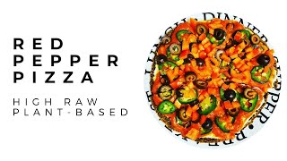 High Raw Plant-Based Red Pepper Pizza | Oh Happy Mei