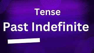 Past Indefinite tense in English