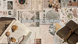 vintage book making°•♡in malayalam|fairy white|easy and simble book making ideas