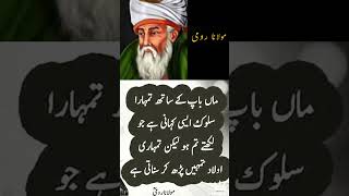 Maa Baap Ke Sath Tumhara Sulook | Maulana Rumi Quotes #viral #shorts #rumi #rumipoetry #rumiquote