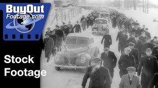 Heavy Snows Hit Eastern Canada | 1943 Stock Footage