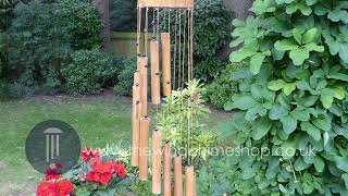 Spiral Bamboo Wind Chime with Beads