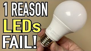 LED FAIL JUST ONE REASON / DON'T TROW ANY LED BULB REPAIR AT HOME