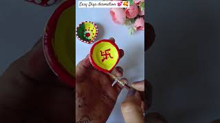 Diwali Diya Decor. Idea🩷💕🥰#diy #diycalligraphy #art #craftideas #craft #yt #ytshort #ytstudio #short