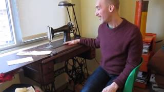 Peter demonstrates the Singer 66 Treadle