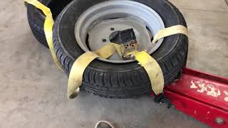 How to pop tire bead stuck on the rim