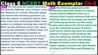 Class 6 Math Ch-5 Q 37 | Q 38 Math NCERT Exemplar Solution|MATH|NCERT|Data Handling|CBSE|MATH|Ch 5