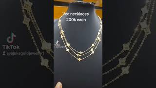 18karat beautiful female gold necklaces, available for delivery.