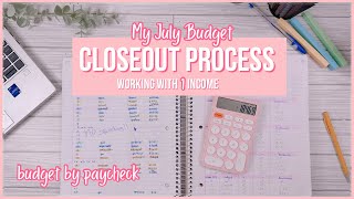 How to Close Out A Budget | My Step-By-Step Process | Budgeting for Beginners | Low income Budget