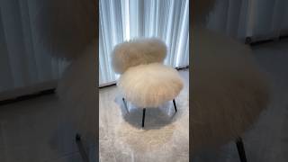 this wool chair is fluffy and doesn't shed, super cozy and comfortable! #armchairs