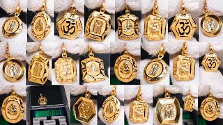 Gold Om Locket Design With Price || Om Pendant Designs in Gold