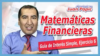 Guía de Interés Simple, Desarrollo del Ejercicio 6