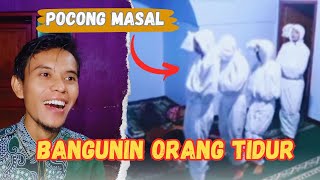 POCONG MASAL BANGUNIN ORANG LAGI TIDUR #REACT FRANK POCONG