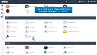How to delete a domain forwarder in cPanel