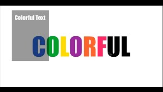 Colorful text photoshop 2020