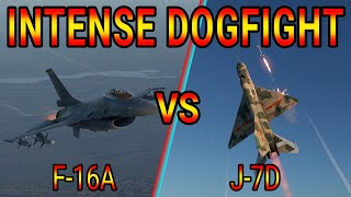 Intense dogfight during SB EC | J-7D VS F-16 | warthunder