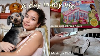 DAY IN MY LIFE VLOG: organizing my clothes, studying + bts of a TikTok