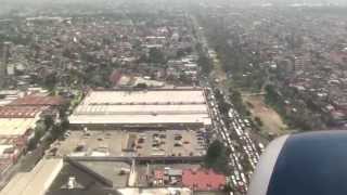 Landing in Mexico City International Airport.  Aeromexico 737-800