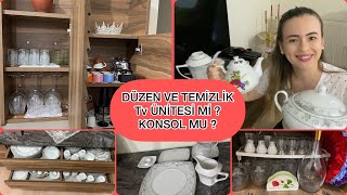 KONSOL DÜZENİM VE TEMİZLİĞİM 🧼 | MİSAFİR YEMEK VE KAHVALTI TAKIMIM🍽 #konsoldüzeni #günlükvlog