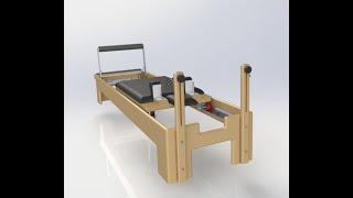 #2 - Projeto de equipamento de Pilates Reformer baixado no GrabCAD em SolidWorks