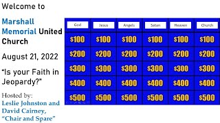 August 21, 2022:  Is your Faith in Jeopardy?