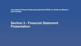 Section 3 - Financial Statement Presentation