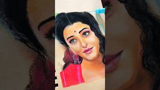 Oil Pastels x Aishwarya Rai: Mesmerizing Art Process #shorts #oilpastel #youtubeshorts